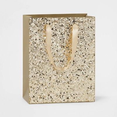 Chunky Glitter Cub Gift Bag Gold - Wondershop™ | Target