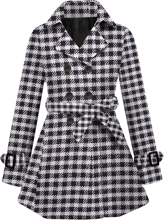 Zeagoo Women's Fashion Faux Fur Lapel Double-Breasted Thick Wool Trench Coat Winter Warm Jacket S... | Amazon (US)