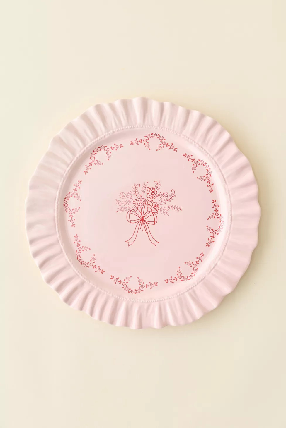 For Love & Lemons UO Exclusive Ruffle Ceramic Dinner Plate | Urban Outfitters (US and RoW)