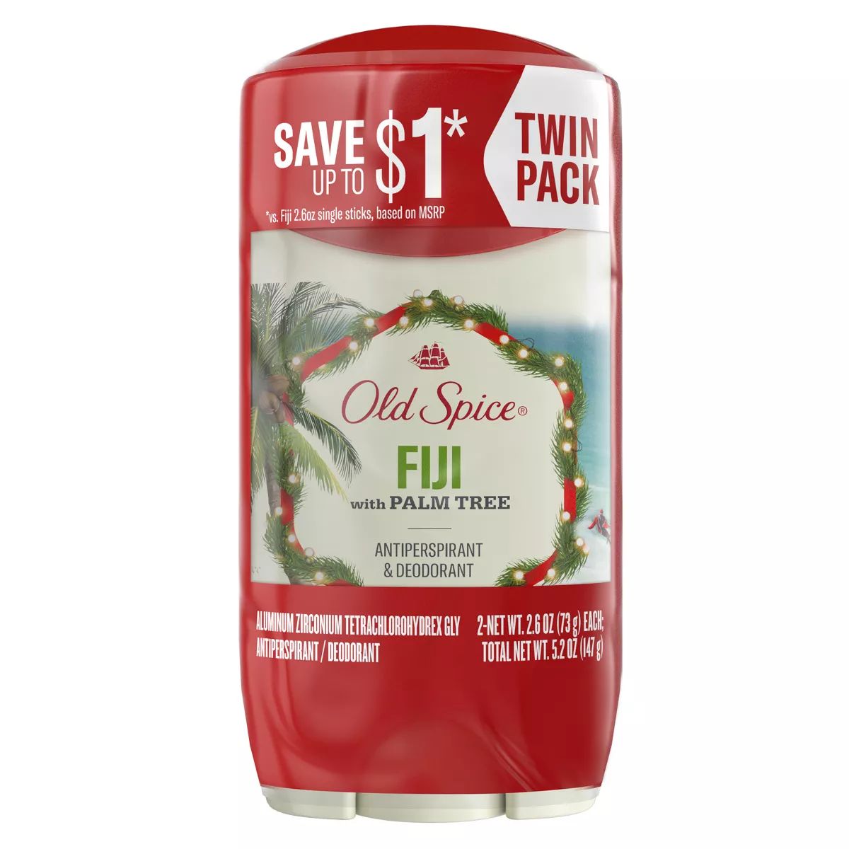 Old Spice Limited Edition Fiji Antiperspirant & Deodorant Gift Set - 2.6oz/2pk | Target