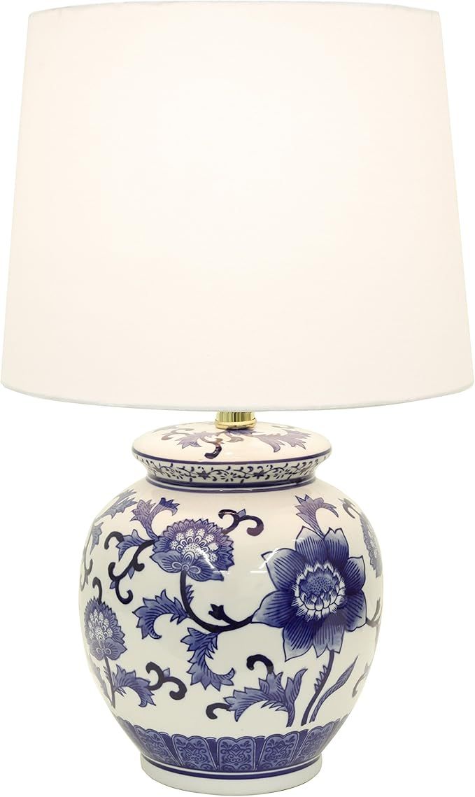 Décor Therapy TL14119 Blue and White Ceramic Table Lamp | Amazon (US)