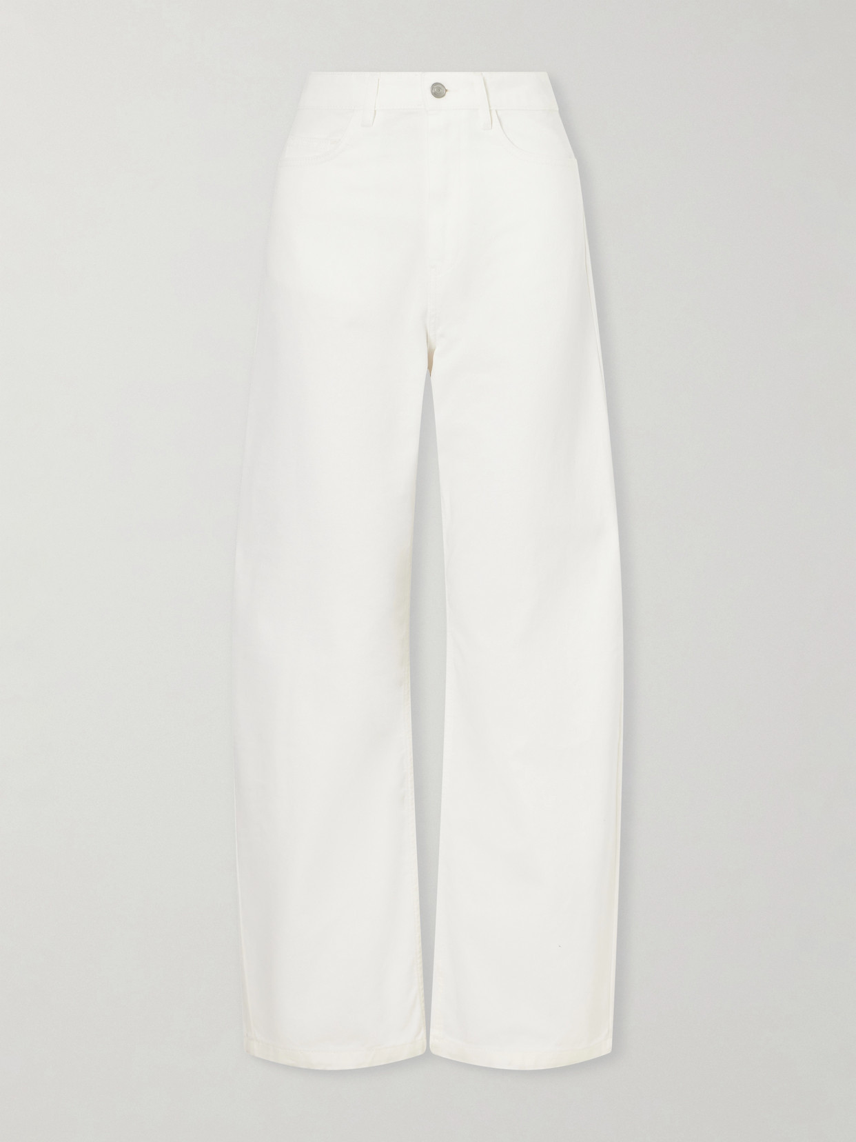 The Frankie Shop - Nelton Mid-rise Barrel-leg Jeans - White | NET-A-PORTER (UK & EU)