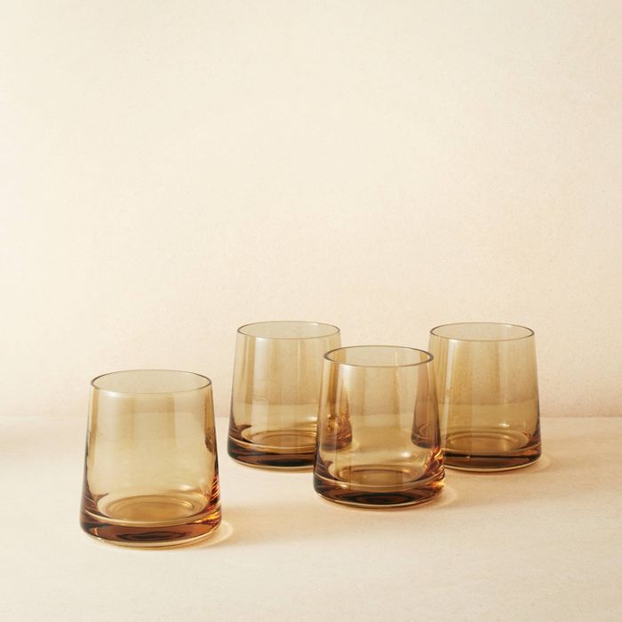 9.8oz 4pk Glass Short Tinted Tumblers - Opalhouse™ designed with Jungalow™ | Target