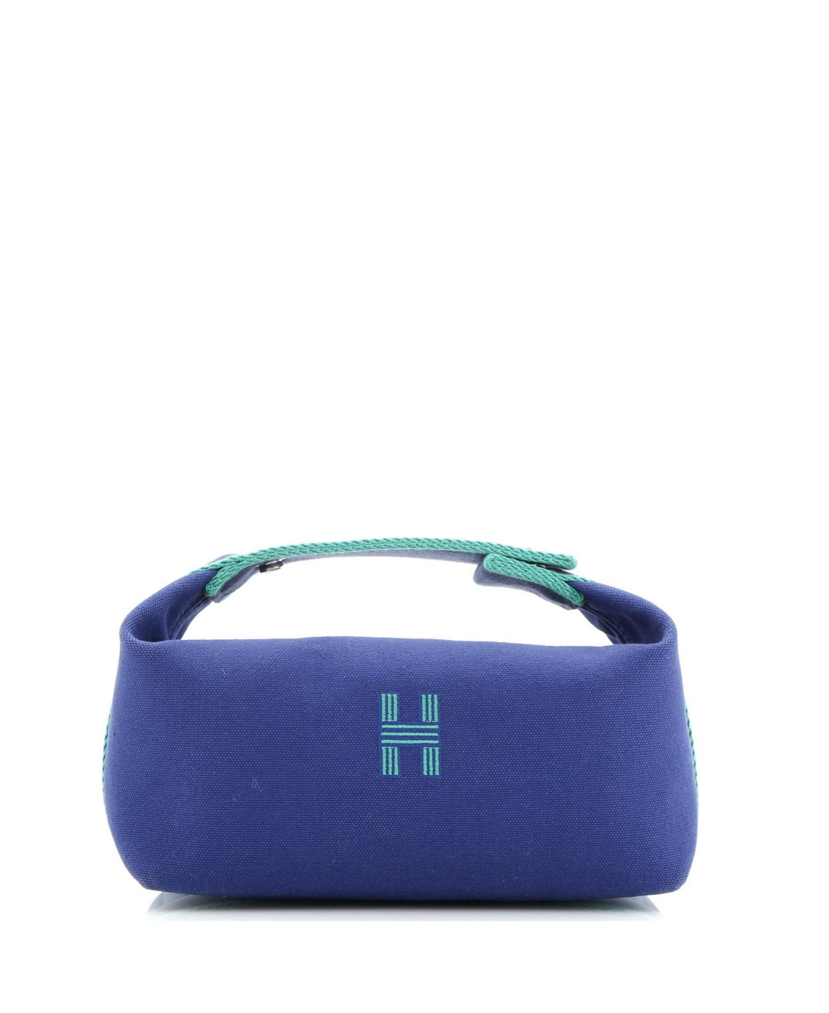 Pre-Owned Hermes Pm Bride-a-Brac Travel Case Toile - Blue | Macy's