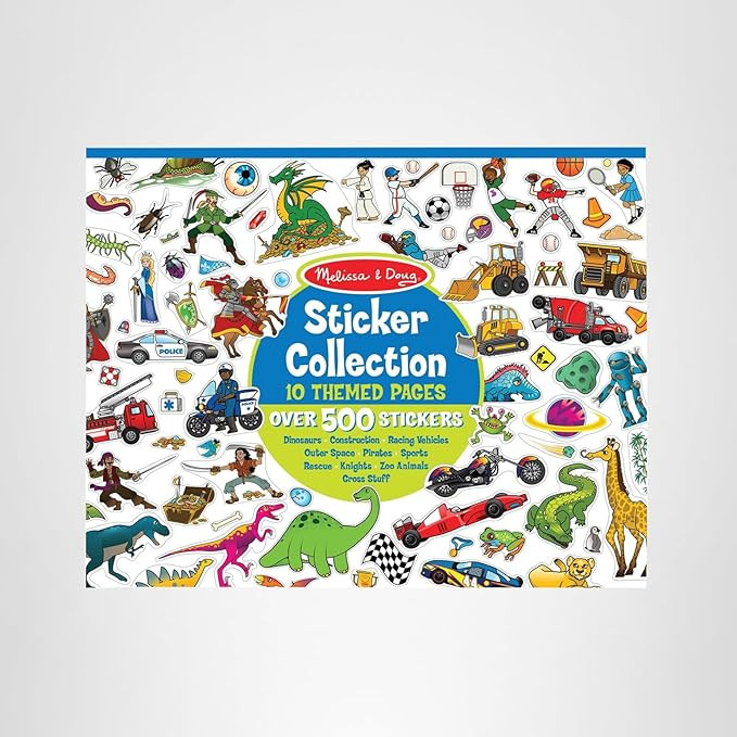 Melissa & Doug Sticker Collection Book: Dinosaurs, Vehicles, Space, and More - 500+ Stickers - FS... | Amazon (US)