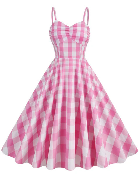 1950s Plaid Strap Swing Dress | Retro Stage
