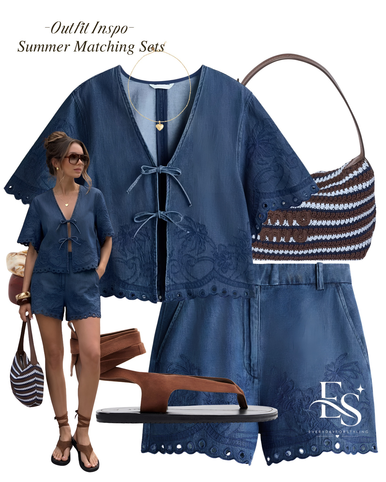 Soft denim, scalloped edges, vacation-ready in seconds 💙

summer matching sets, two piece outfit sets, quiet luxury outfits, old money summer style, linen co-ord sets, embroidered denim outfit, neutral summer outfits, elevated casual style, minimalist summer fashion, vacation outfit ideas, resort wear inspiration, capsule wardrobe essentials, summer outfit inspo, tonal dressing ideas, scalloped hem outfits, statement accessories styling, effortless summer style, OOTD, simple styling, outfit ideas, casual elegant look, neutral style women, what to wear, how to wear, ways to style, everydayforstyling 

#SummerCoordSets, #QuietLuxuryOutfits, #SummerOutfitIdeas, #SummerCapsuleWardrobe, #ResortStyleInspo


#LTKTravel #LTKootd #LTKSeasonal