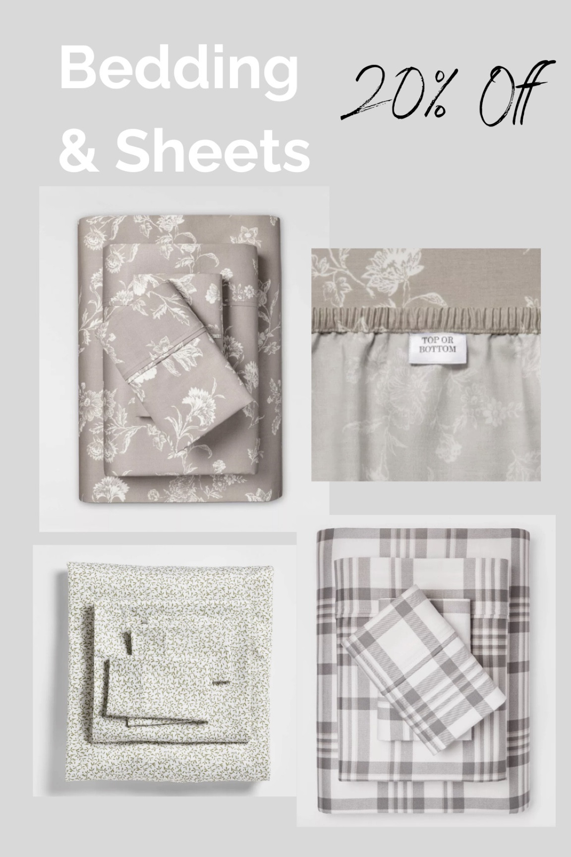 Threshold Sheets 20% Off • Target Circle Finds 
•
•
Bedding, sheets, bedroom decor