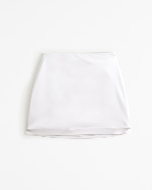 The A&F Scarlett Satin Sculpt Mini Skort | Abercrombie & Fitch (US)
