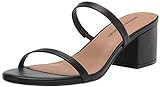 Amazon Essentials Women's Thin Two Strap Heeled Slide, Black, 9.5 | Amazon (US)
