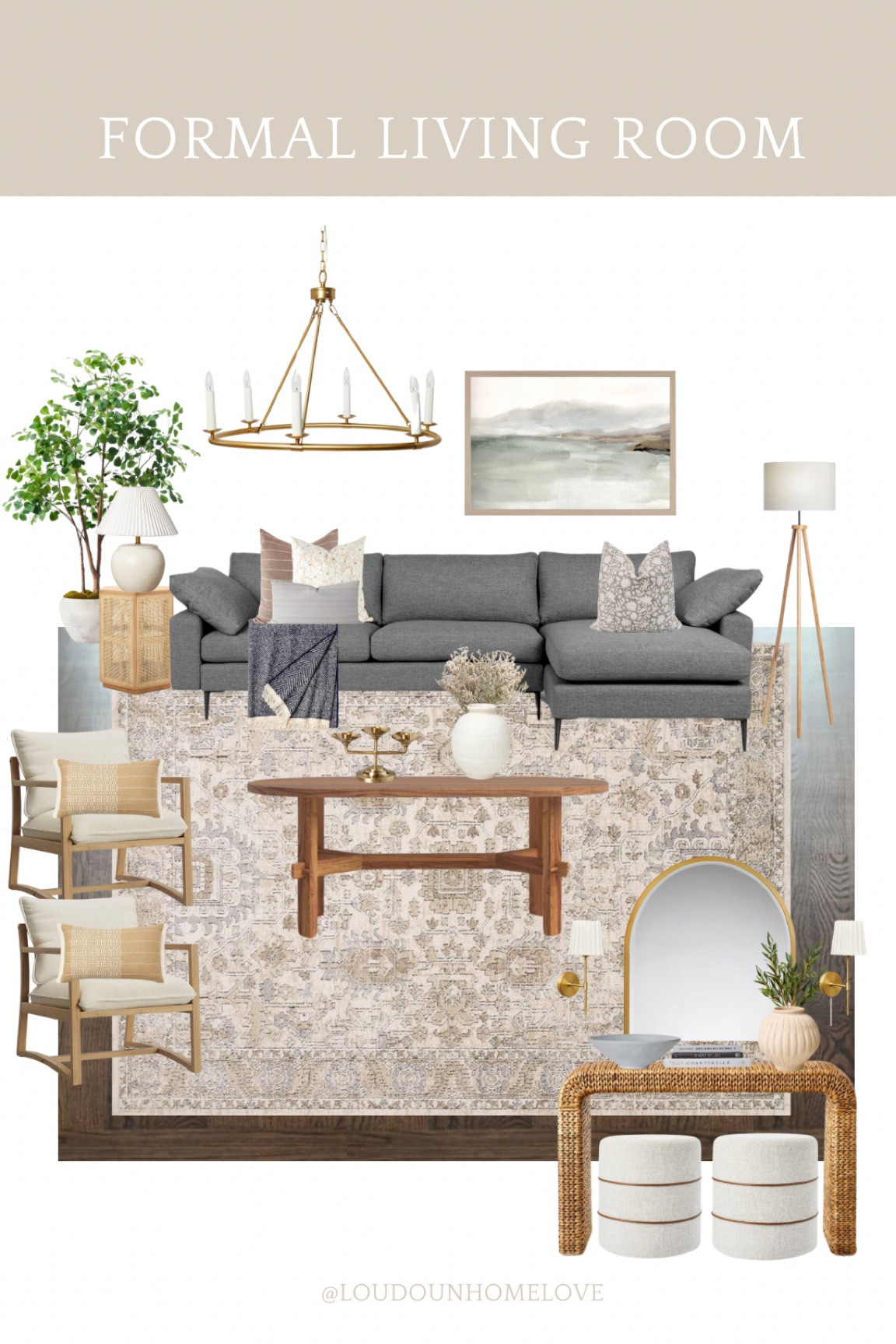 Formal living room / neutral rustic living room idea

#LTKhome