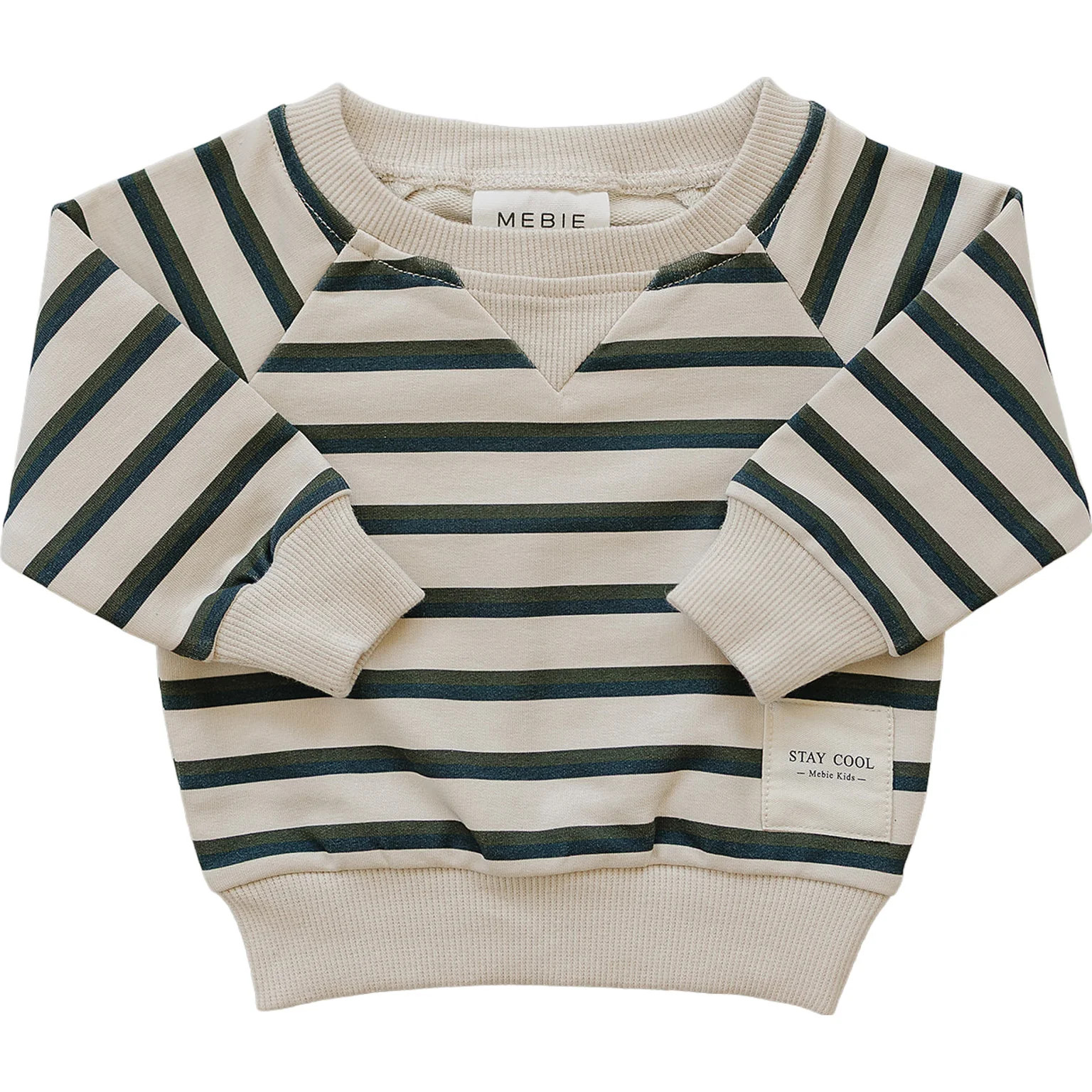 Stay Cool Striped Crewneck | Mebie Baby
