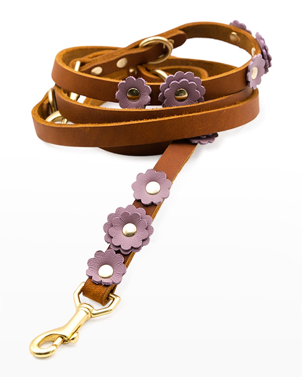 Fleur Leather Dog Leash - Petite (25 lbs. & under) | Neiman Marcus