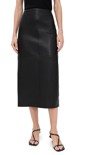 ALC Women's Marta Leather Skirt, Black, 12 | Amazon (US)