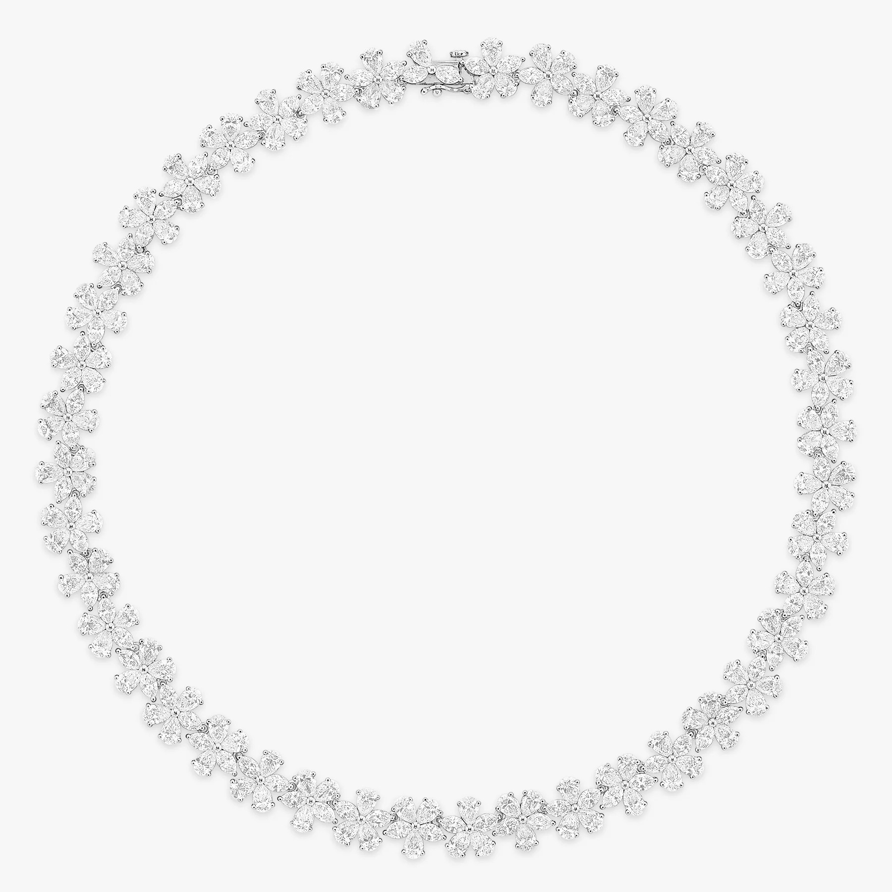 Leonie Dancing Floral Marquise & Pear Diamond Necklace 48 ctw | RW Fine Jewelry