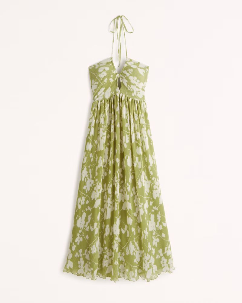 Women's Drama Halter Maxi Dress | Women's Best Dressed Guest Collection | Abercrombie.com | Abercrombie & Fitch (US)