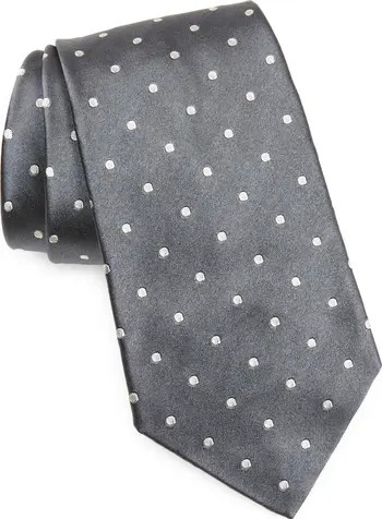 Grey Polka Dot Silk Tie | Nordstrom