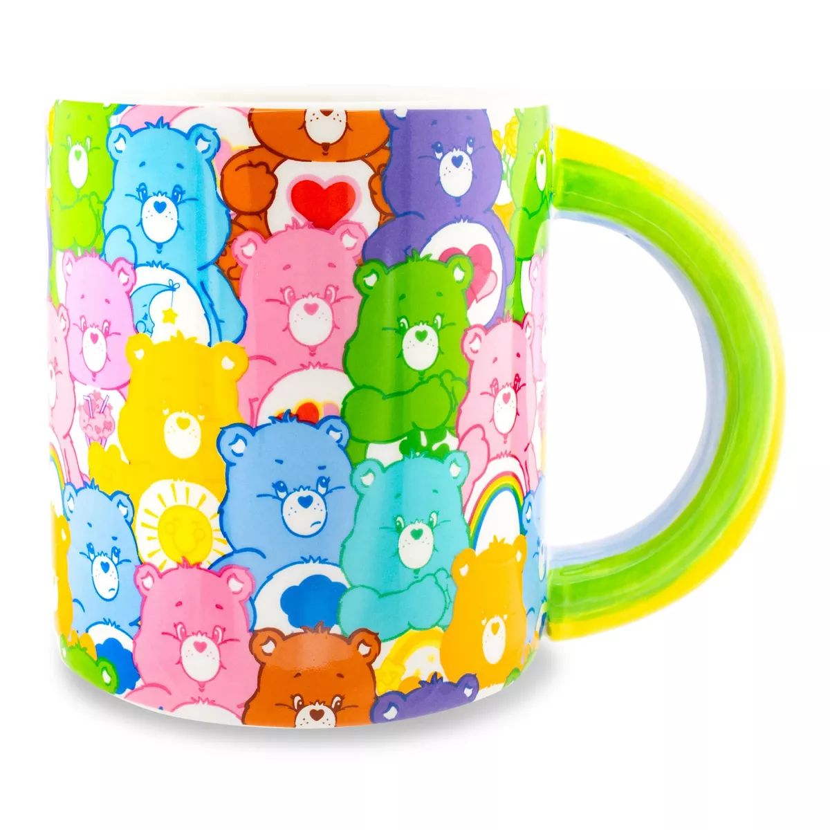 Silver Buffalo Care Bears Allover Print Ceramic Mug With Rainbow Handle | Holds 20 Ounces | Target