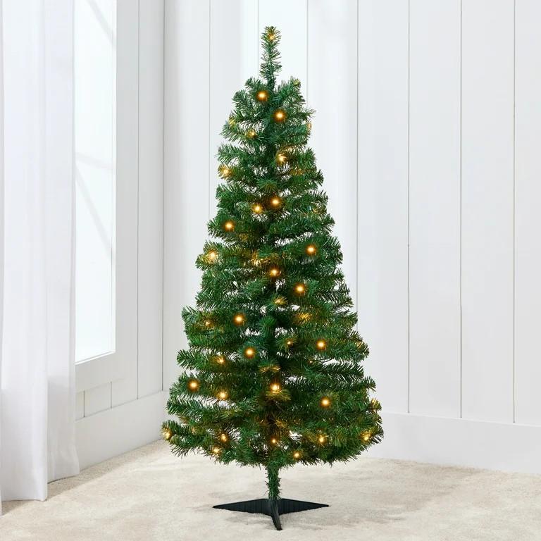 Best Choice Products 4ft Prelit Colored Christmas Tree, Artificial Tree Holiday Decor w/ LED Ligh... | Walmart (US)