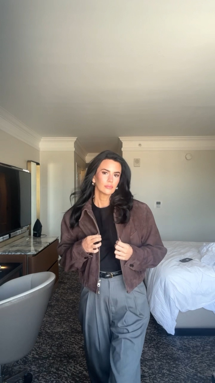 Suede + trousers...Falls ultimate wardrobe heroes🤎

#LTKWorkwear #LTKStyleTip #LTKOver40