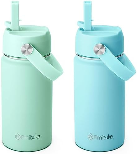 Fimibuke 14oz Kids Insulated Water Bottle, 18/8 Stainless Steel Kids Cups | BPA FREE Double Wall ... | Amazon (US)