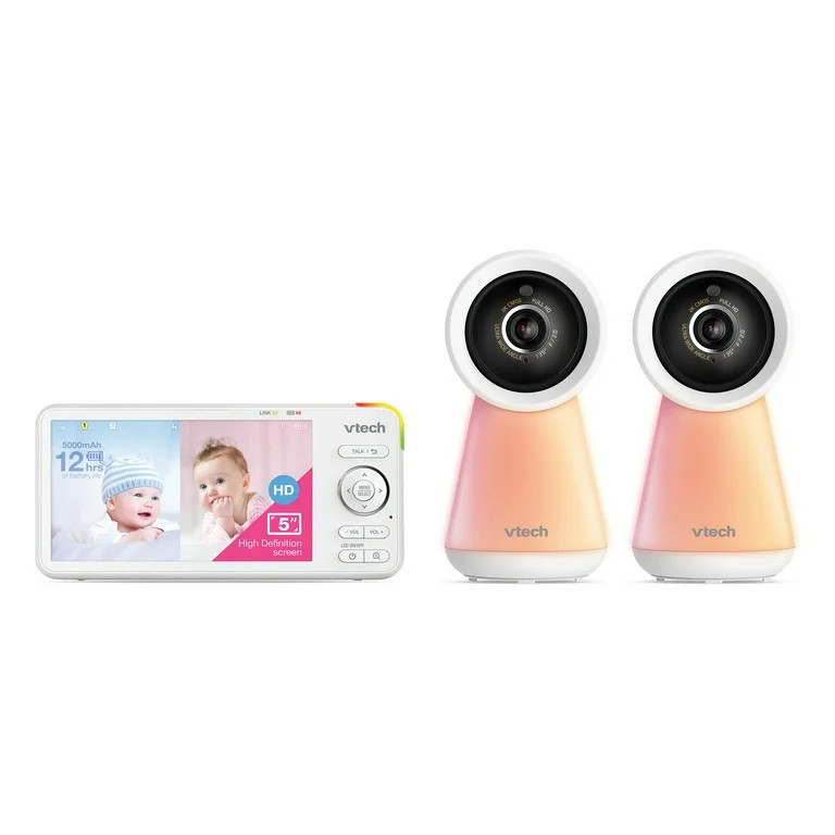 VTech RM5856-2HD Baby Monitor – 1080p Wifi, 5″ Screen + 2 Cameras, Night-Light, Remote Access | Walmart (US)
