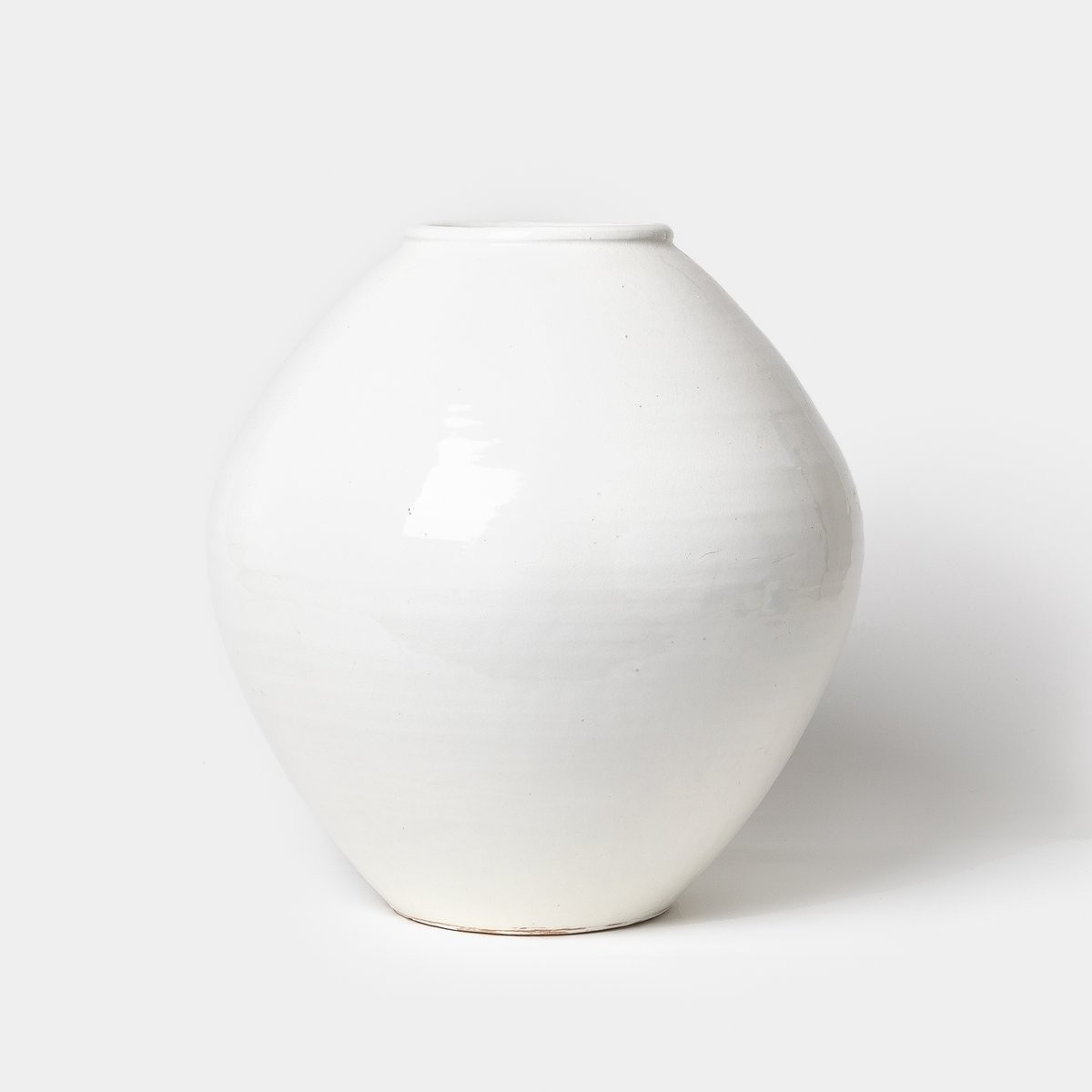 White Oblong Jar | Amber Interiors