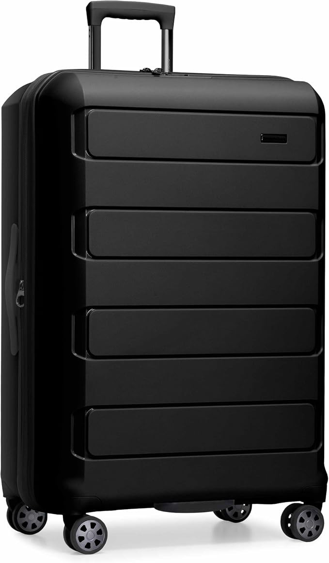 Traveler's Choice Pagosa Hardshell Expandable Luggage with Spinner Wheels, Black, 30-Inch Large | Amazon (US)