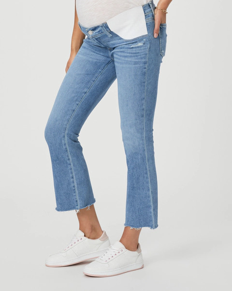 Colette Crop Maternity Flare Jean | Paige