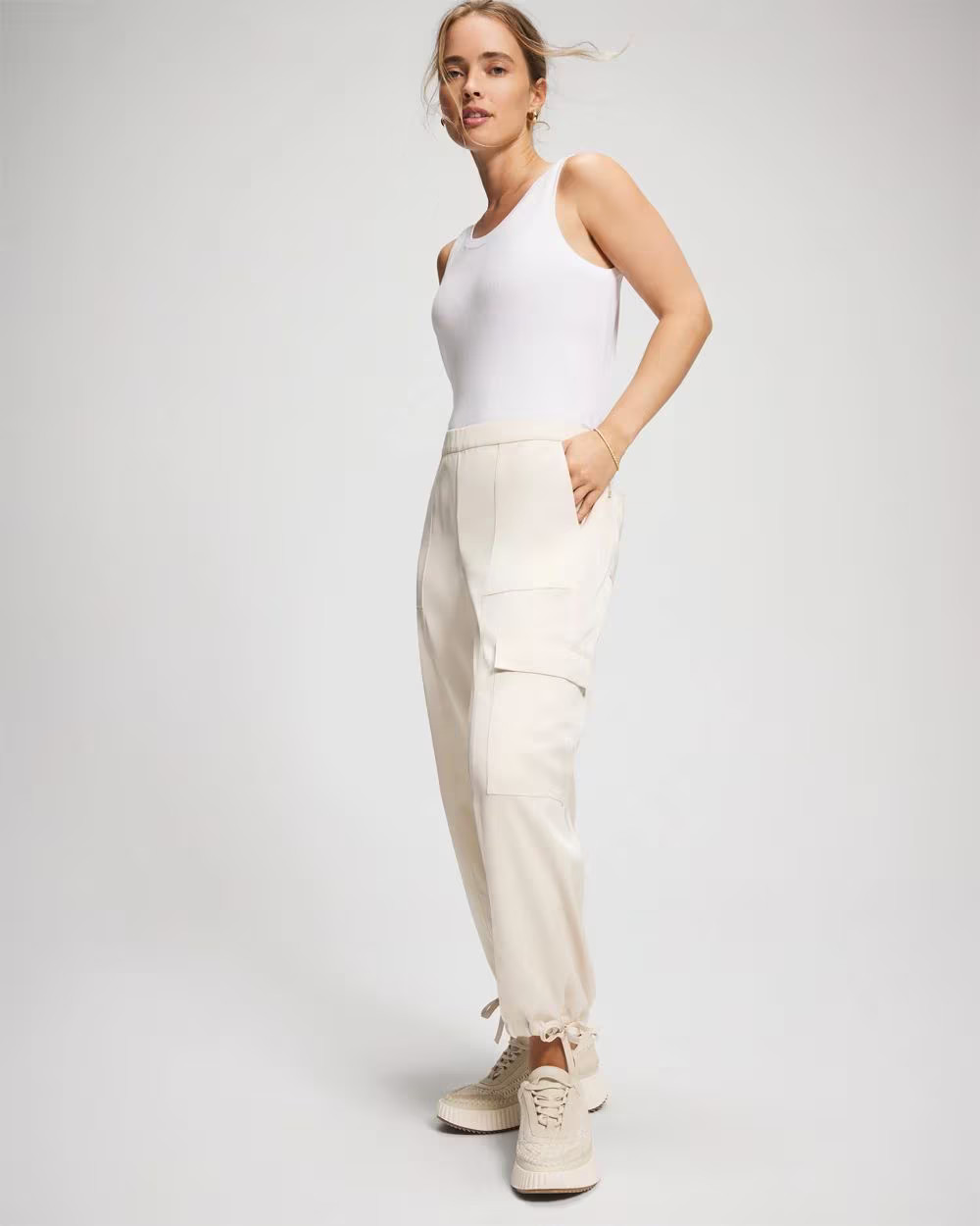 Satin Relaxed Cargo Pant | Soma | SOMA