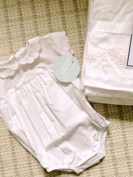 Little English just launched their nursery collection! I love this pink and white and white embroidered crib sheet and matching embroidered bow bubble! 

#LTKbaby #LTKhome #LTKfamily