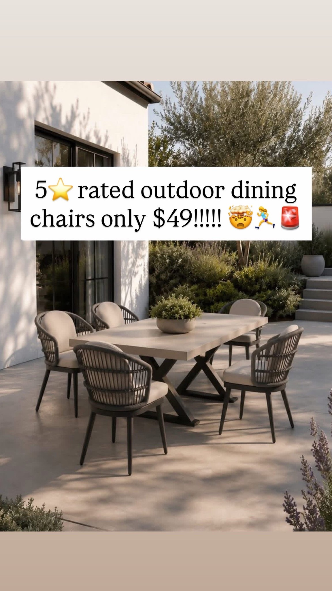 5⭐️ rated outdoor dining chairs only $49!!!!! 🤯🏃‍♀️🚨

#LTKSeasonal