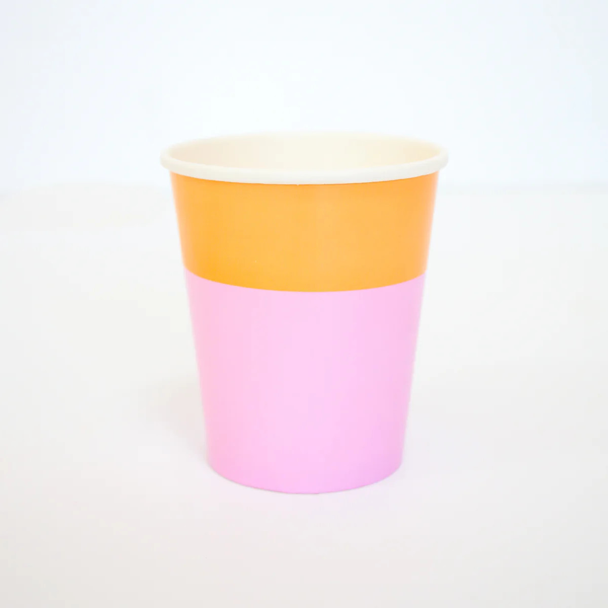 Color Blocked Paper Cups - Peach/Lavender | Ellie and Piper