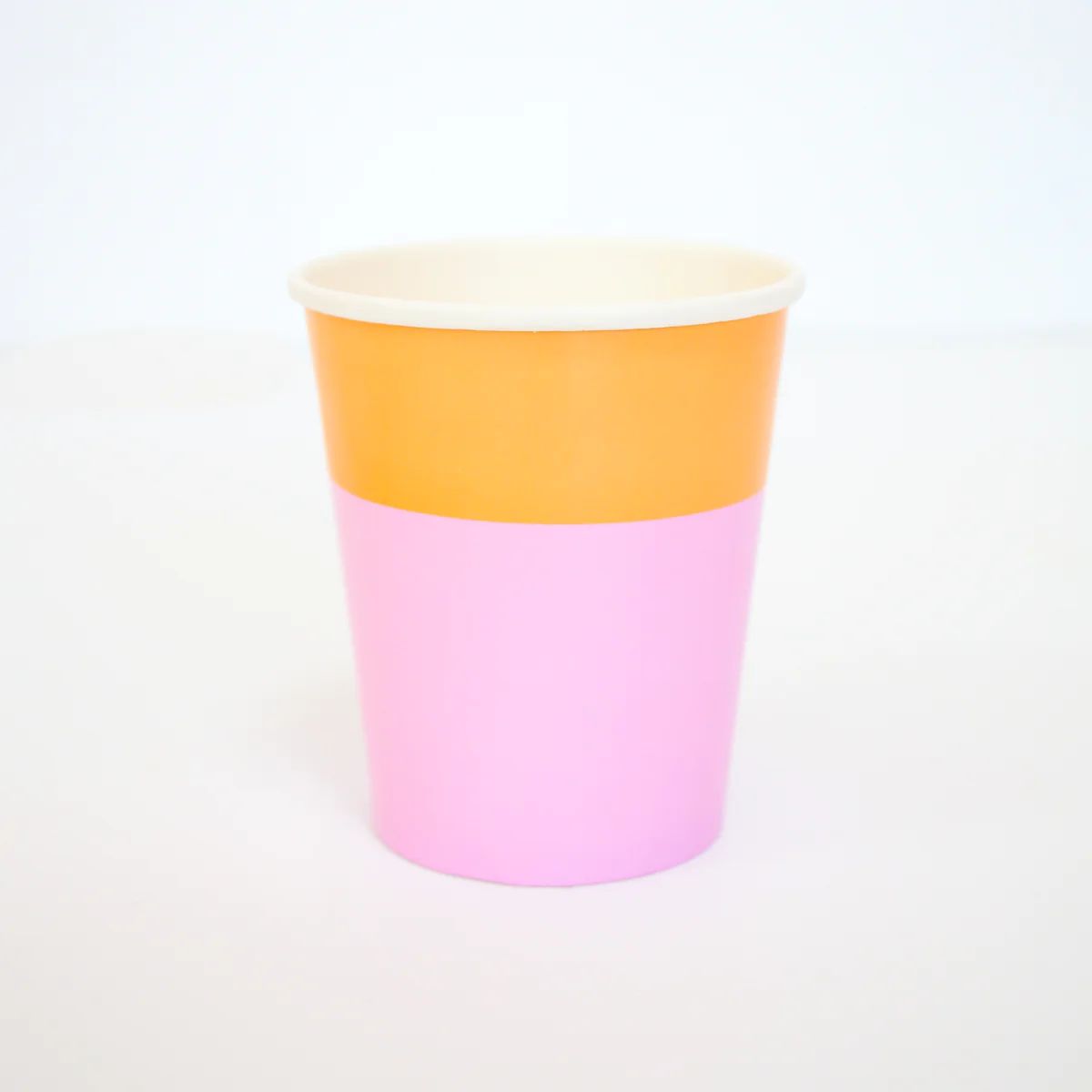 Color Blocked Paper Cups - Peach/Lavender | Ellie and Piper