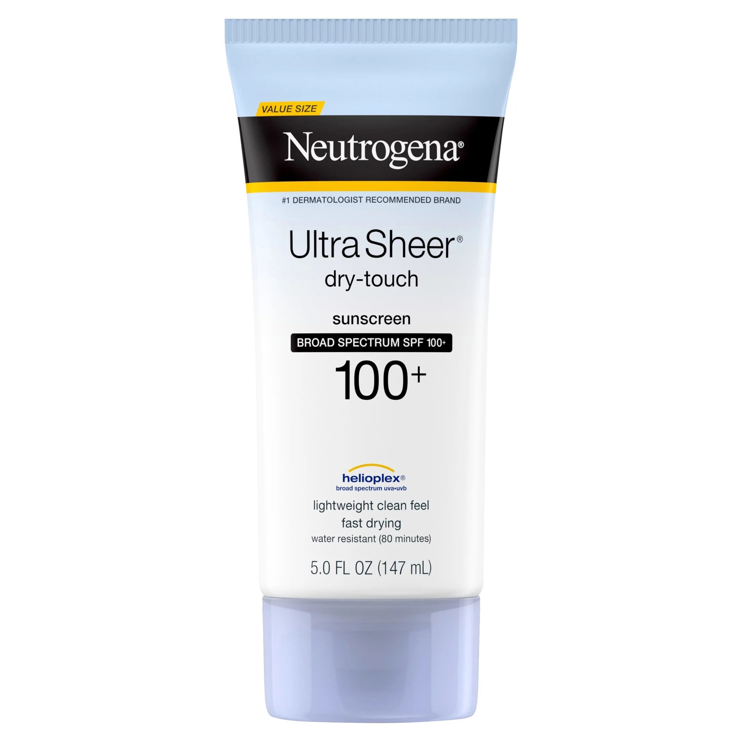Neutrogena Ultra Sheer Dry-Touch SPF 100 Sunscreen Lotion, 5 fl. oz | Walmart (US)