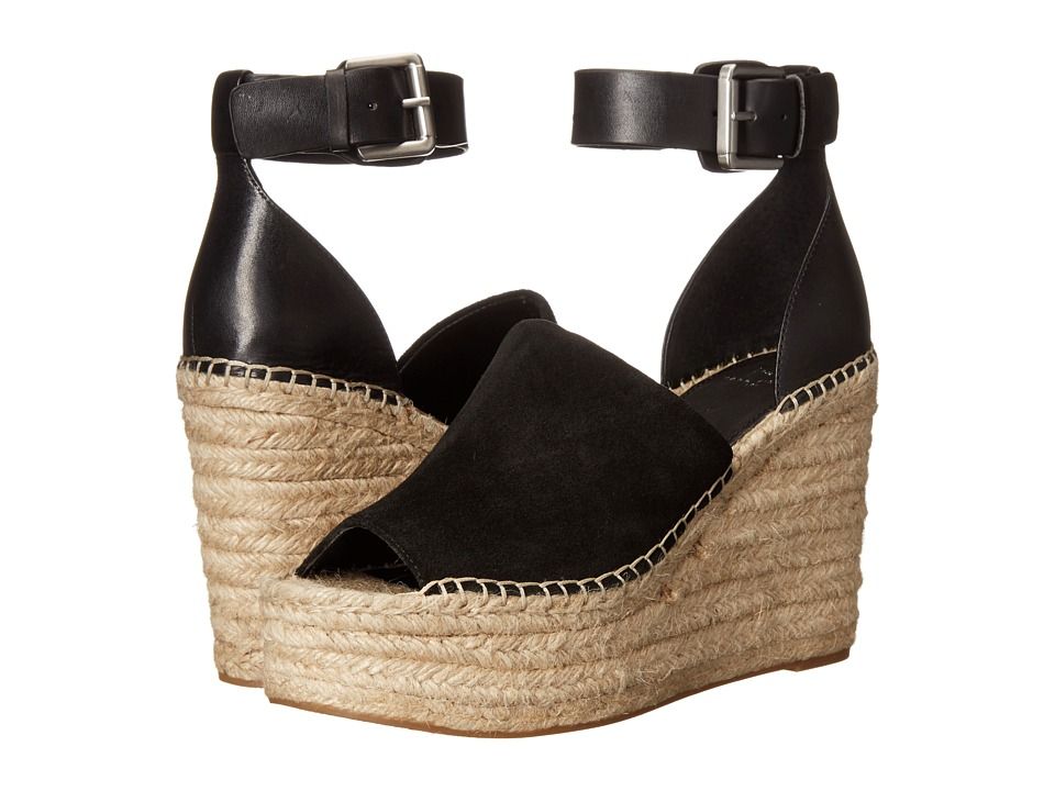 Marc Fisher LTD - Adalyn (Black Suede) Women's Wedge Shoes | Zappos