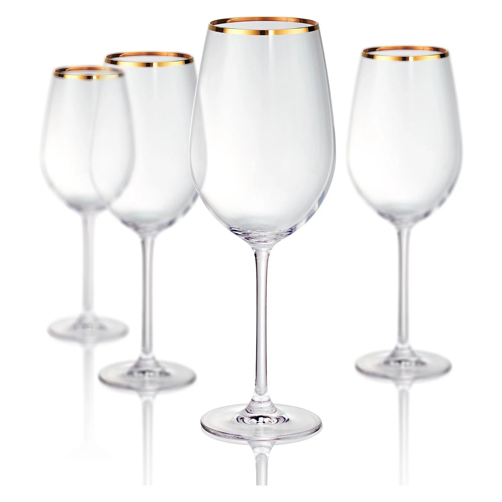 Artland Gold Band Bordeaux Wine Glasses - Set of 4 | Walmart (US)