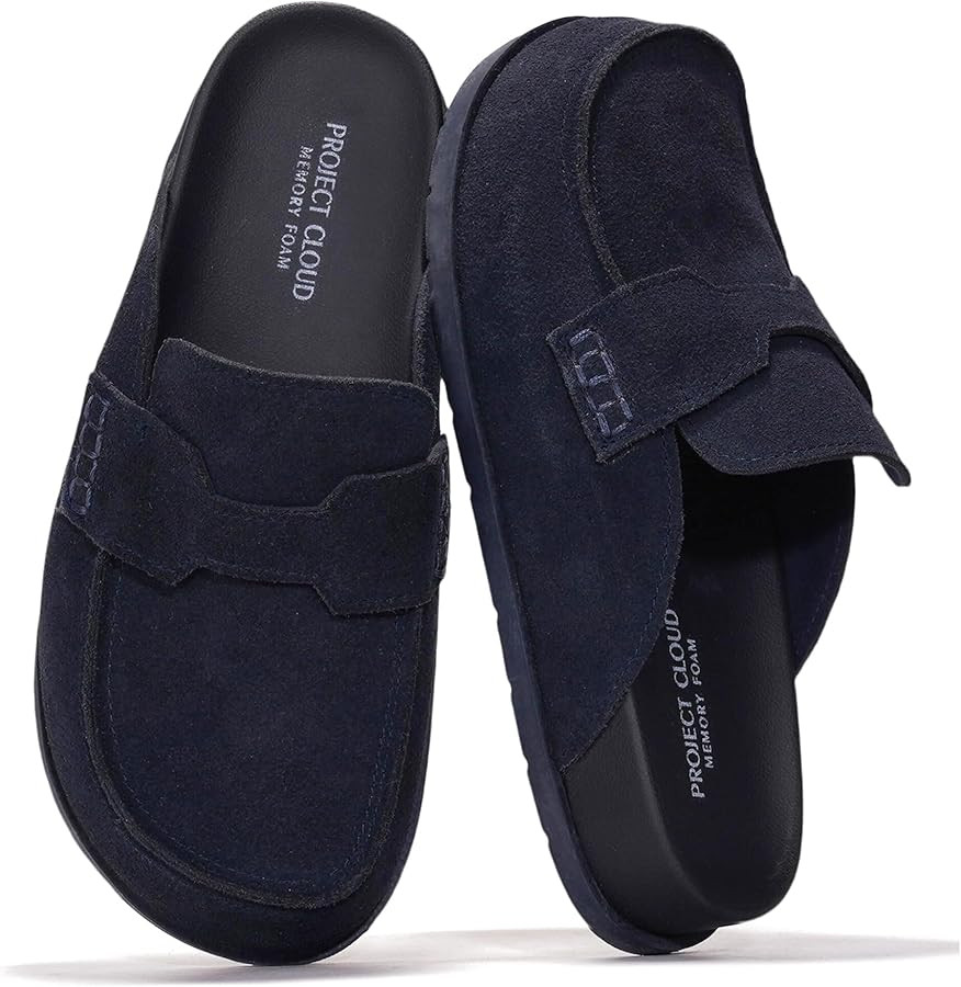 Project Cloud 100% Genuine Leather Womens Clog - Memory Foam Arch Support Non-Slip Sole Mules & C... | Amazon (US)