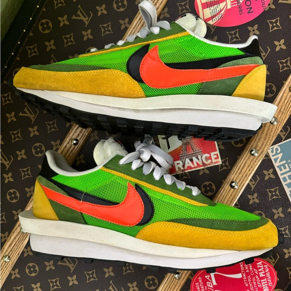 Nike Sacai x LDWaffle Green Gusto with Box, Men's US 11. | Poshmark