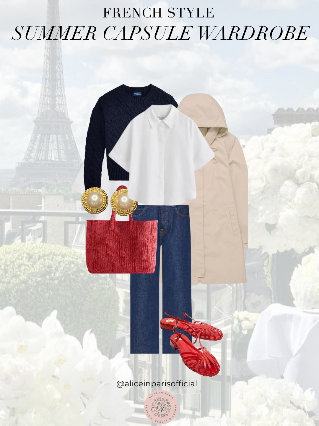 French style summer capsule wardrobe