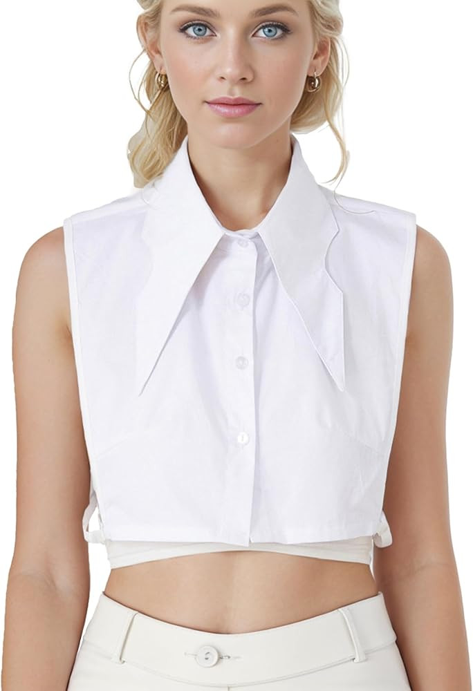 Eyibenlilan Detachable Pointed White Collar Fake Dicky Collar Cuellos Falsos para Mujer Half Shir... | Amazon (US)
