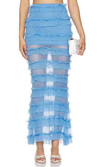 Gracie Maxi Skirt in Baby Blue | Revolve Clothing (Global)
