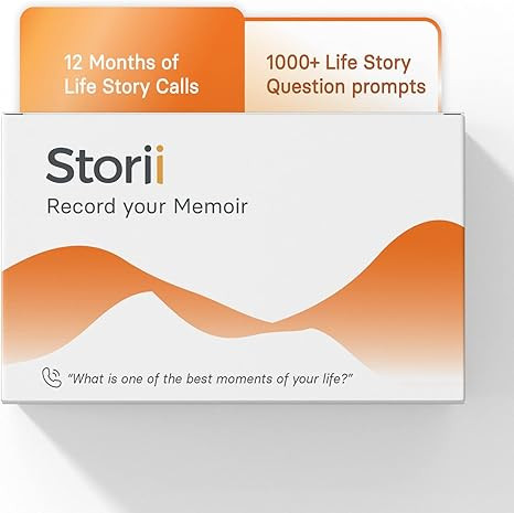 Storii - Record Your Memoir: Gift Box - 12 Months of Life Story Phone Service - Automatic Transcr... | Amazon (US)