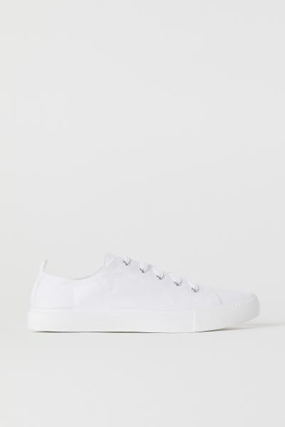 Sneaker aus Canvas - Weiß - Ladies | H&M DE | H&M (DE, AT, CH, NL, FI)