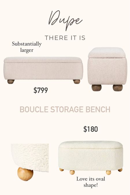 Boucle storage bench, lulu & Georgia, look for less, dupe, target find, studio McGee 

#LTKhome