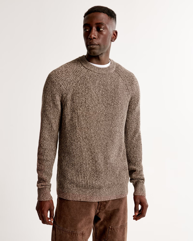 Men's Marled Crew Sweater | Men's Tops | Abercrombie.com | Abercrombie & Fitch (US)