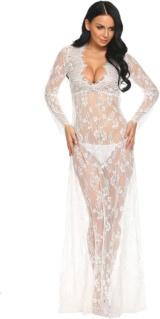 COSYOU Maternity Dress for Photography Baby Shower Dress Party Gown Costume Long Dresses Lingerie... | Amazon (US)