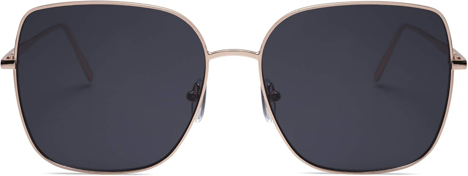 SOJOS Trendy Oversized Square Sunglasses for Women Men Flat Mirrored Lens SJ1146 | Amazon (US)
