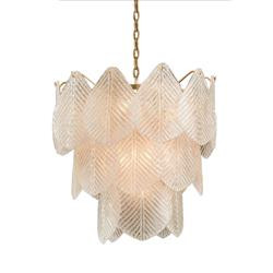 John-Richard Modern Classic Three Layer Frosted Glass Nine Light Chandelier | Kathy Kuo Home