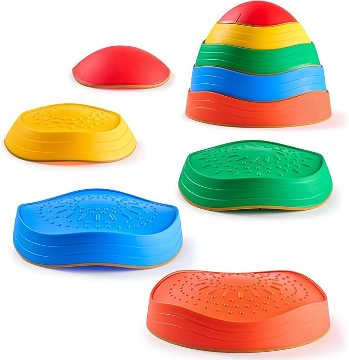 Special Supplies Stepping Stones for Kids, 5 Balance Indoor and Outdoor Blocks Promote Coordinati... | Amazon (US)